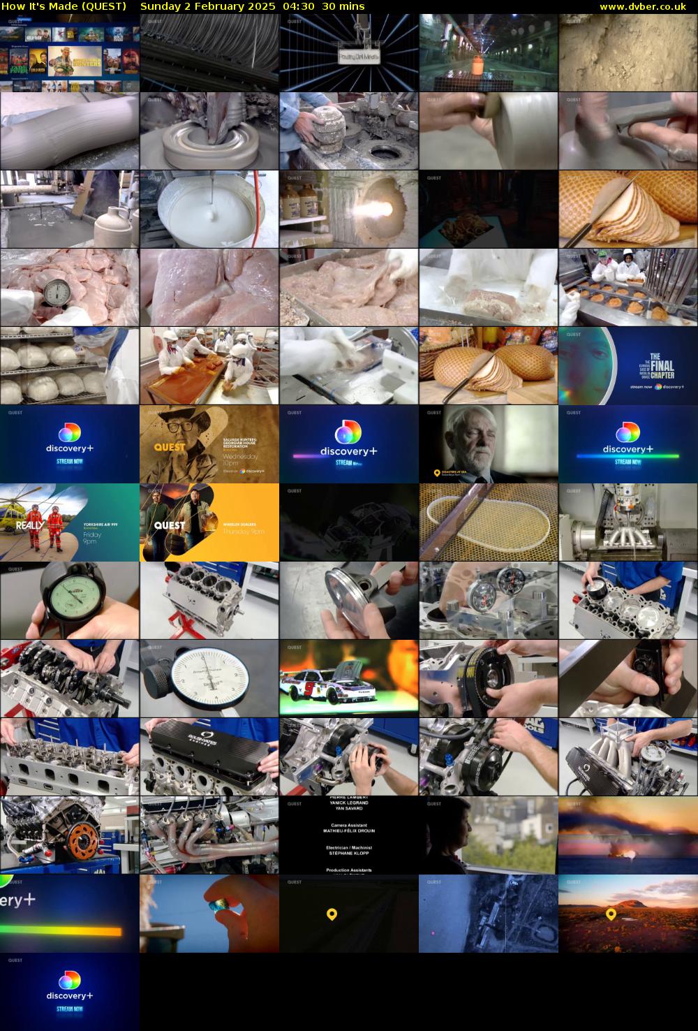How It's Made (QUEST) Sunday 2 February 2025 04:30 - 05:00