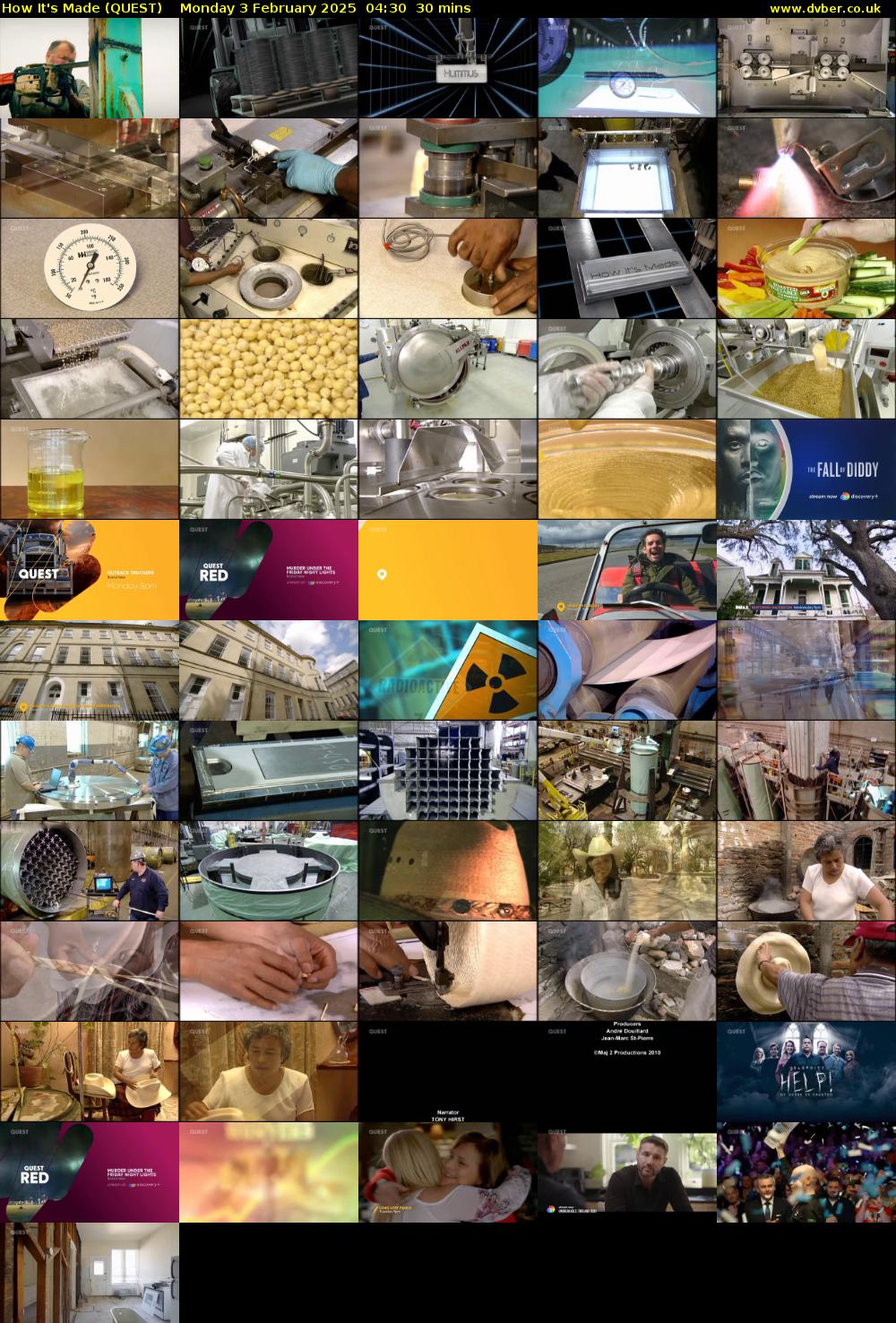 How It's Made (QUEST) Monday 3 February 2025 04:30 - 05:00
