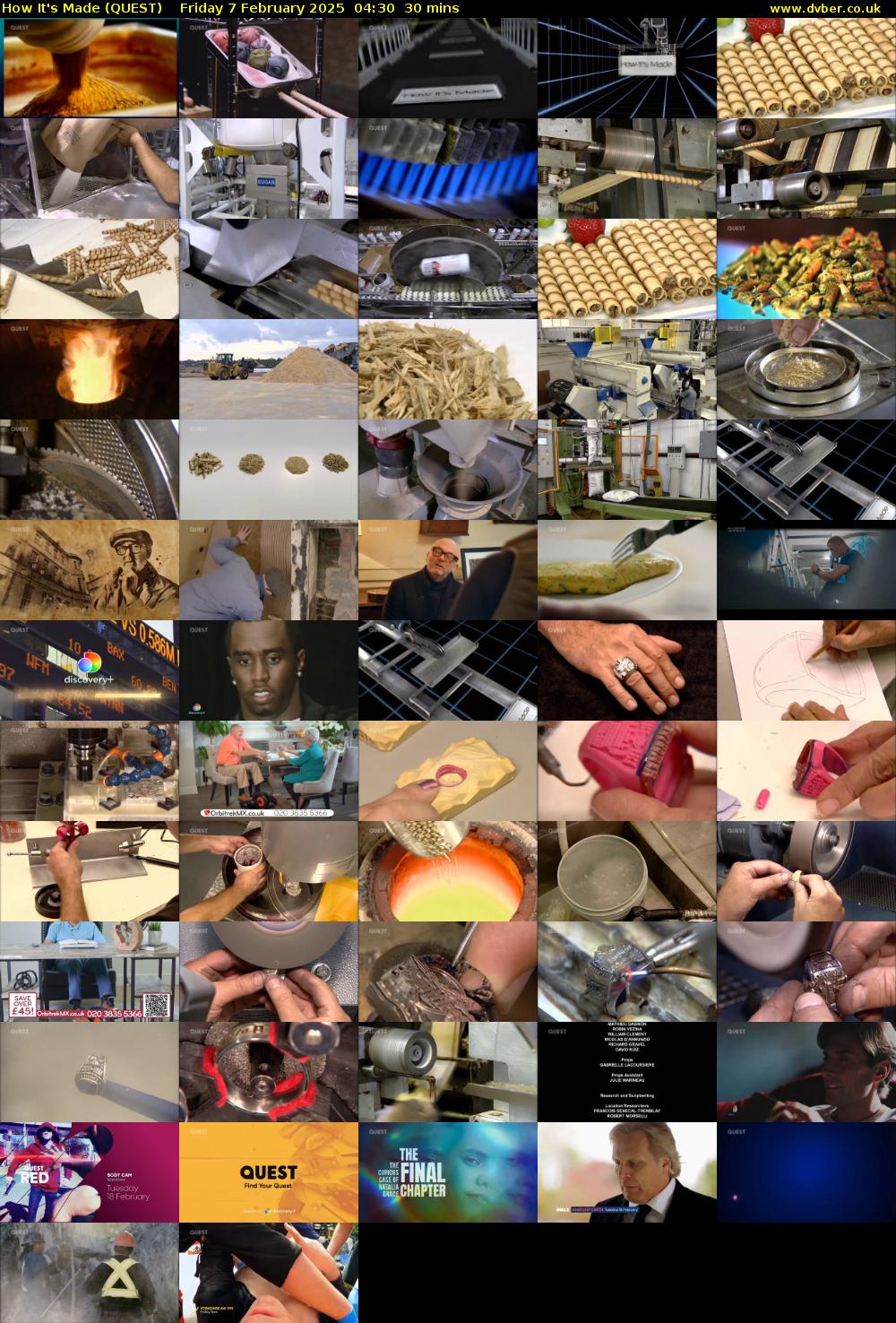 How It's Made (QUEST) Friday 7 February 2025 04:30 - 05:00