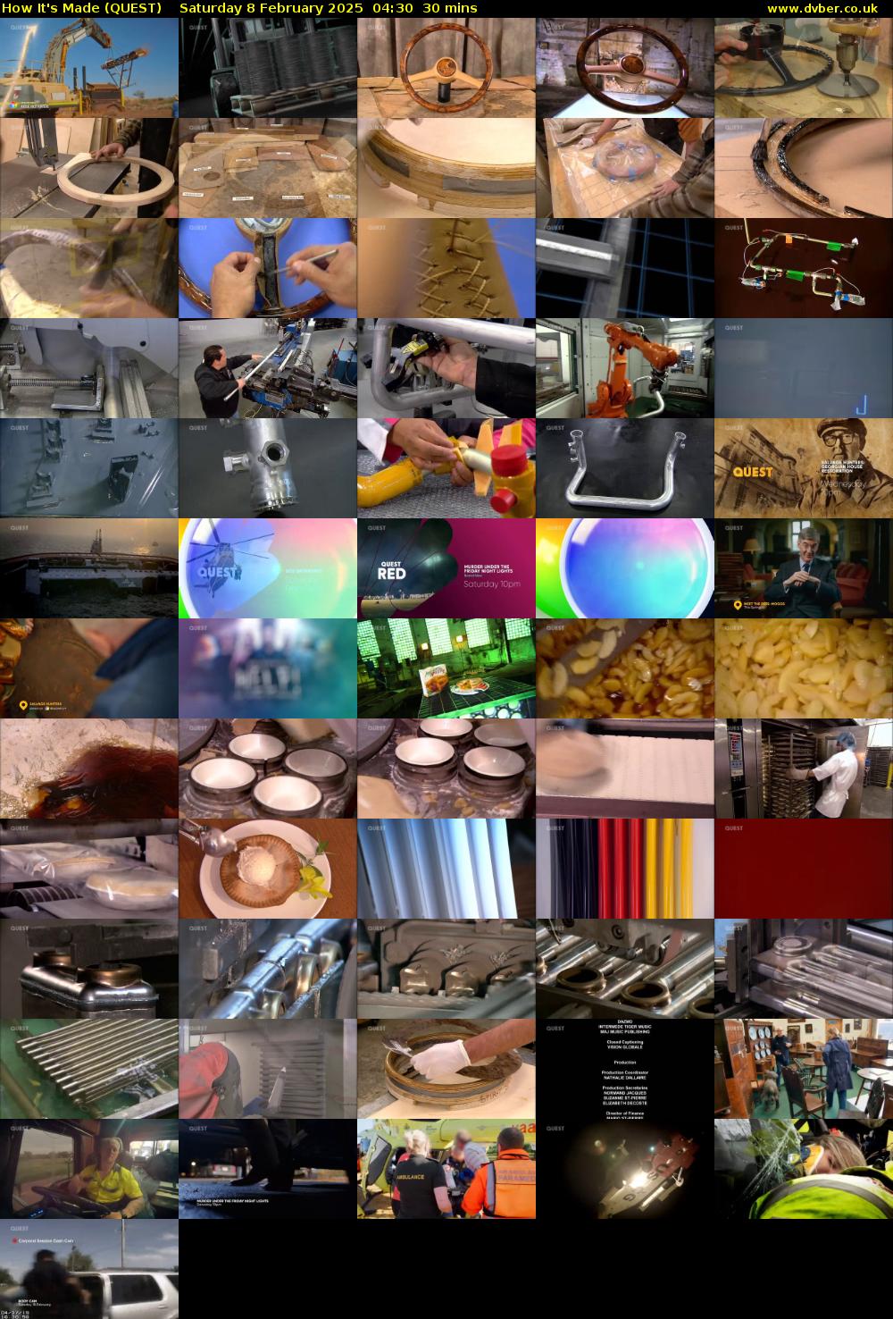 How It's Made (QUEST) Saturday 8 February 2025 04:30 - 05:00