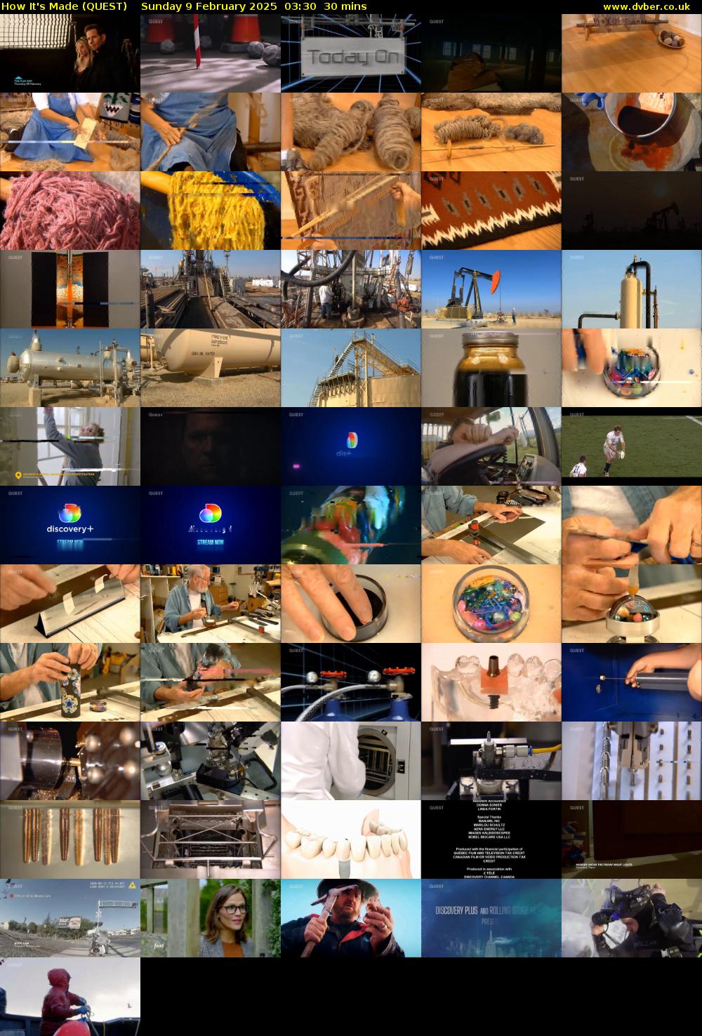 How It's Made (QUEST) Sunday 9 February 2025 03:30 - 04:00