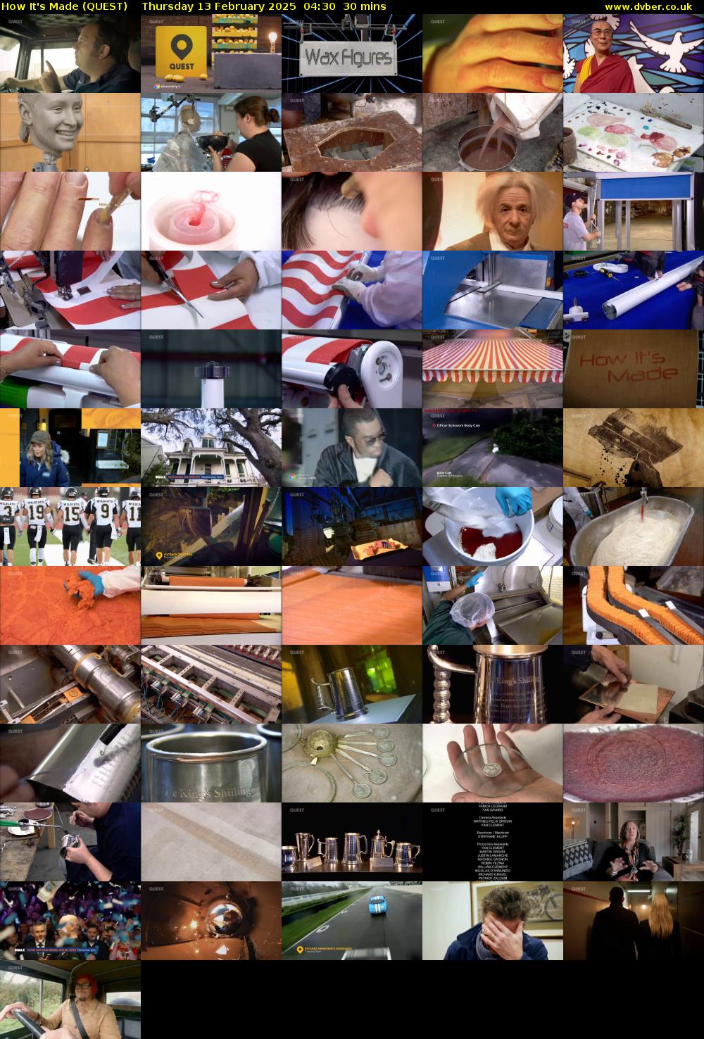 How It's Made (QUEST) Thursday 13 February 2025 04:30 - 05:00
