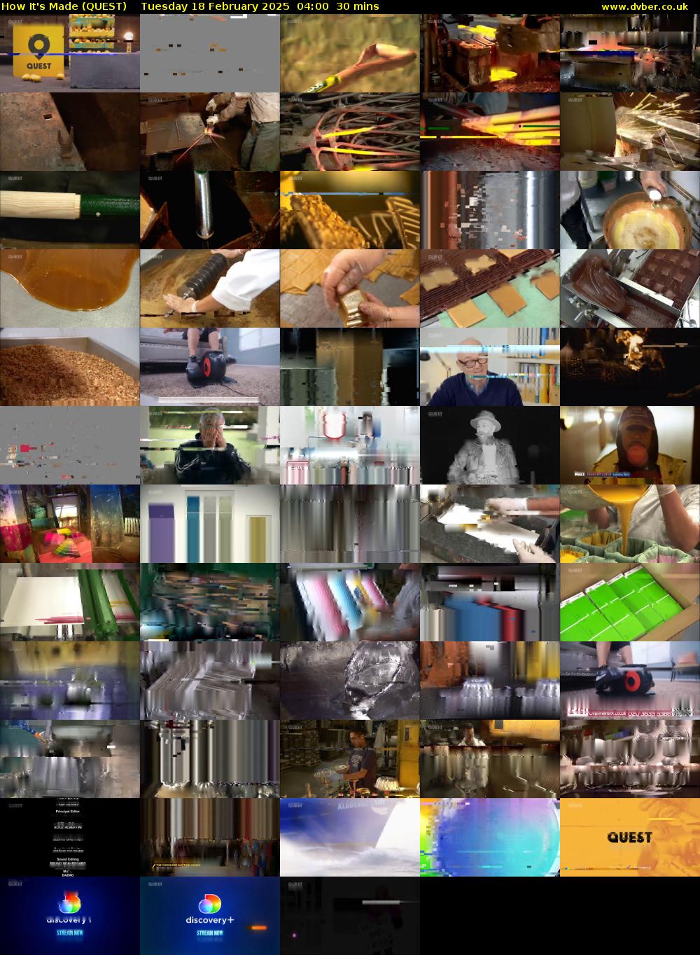 How It's Made (QUEST) Tuesday 18 February 2025 04:00 - 04:30