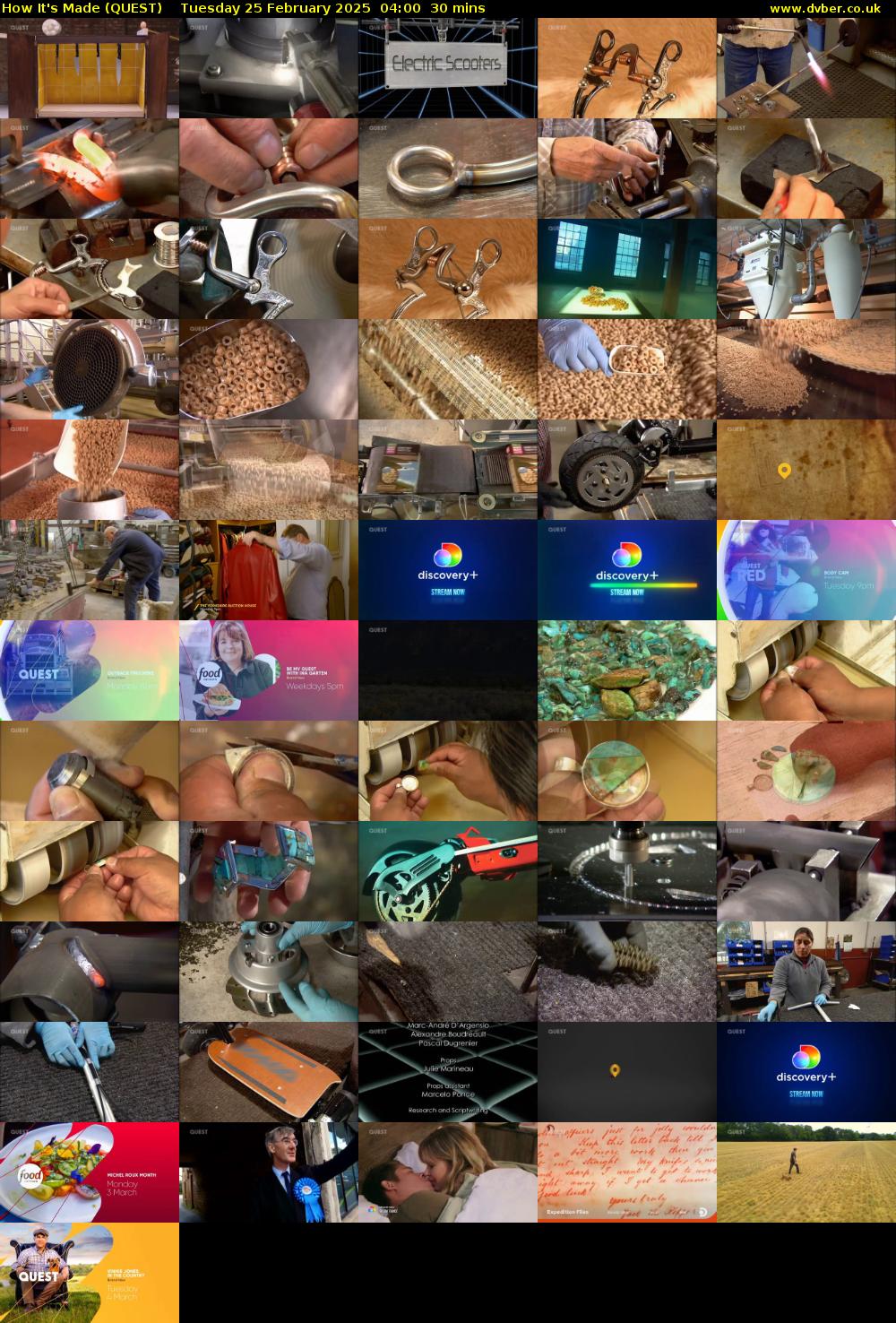 How It's Made (QUEST) Tuesday 25 February 2025 04:00 - 04:30