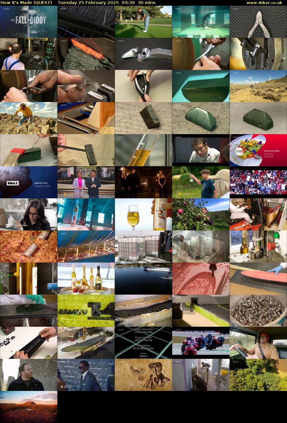 How It's Made (QUEST) Tuesday 25 February 2025 04:30 - 05:00