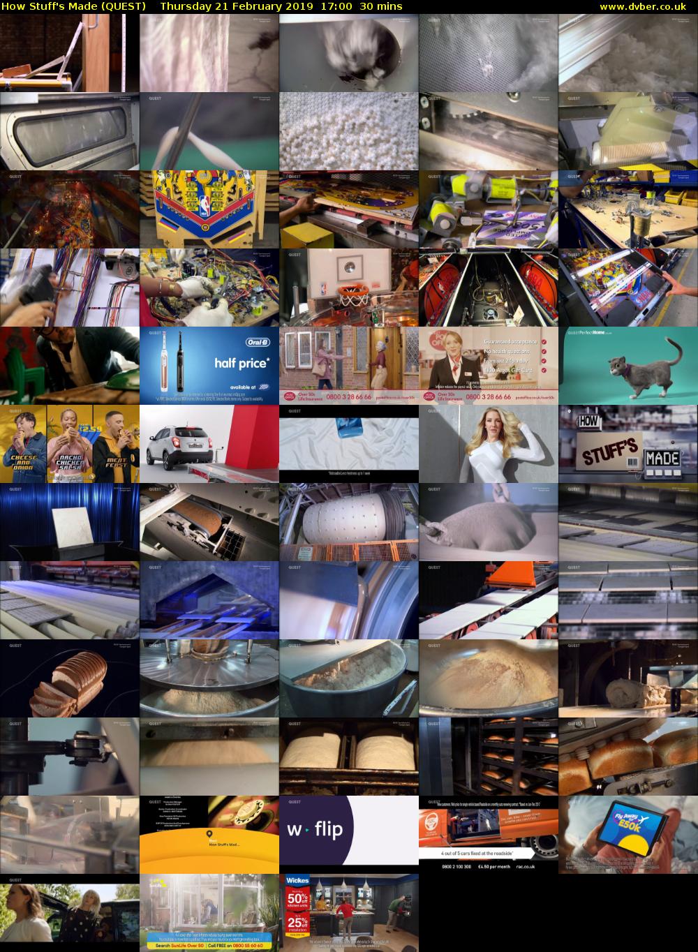 How Stuff's Made (QUEST) Thursday 21 February 2019 17:00 - 17:30
