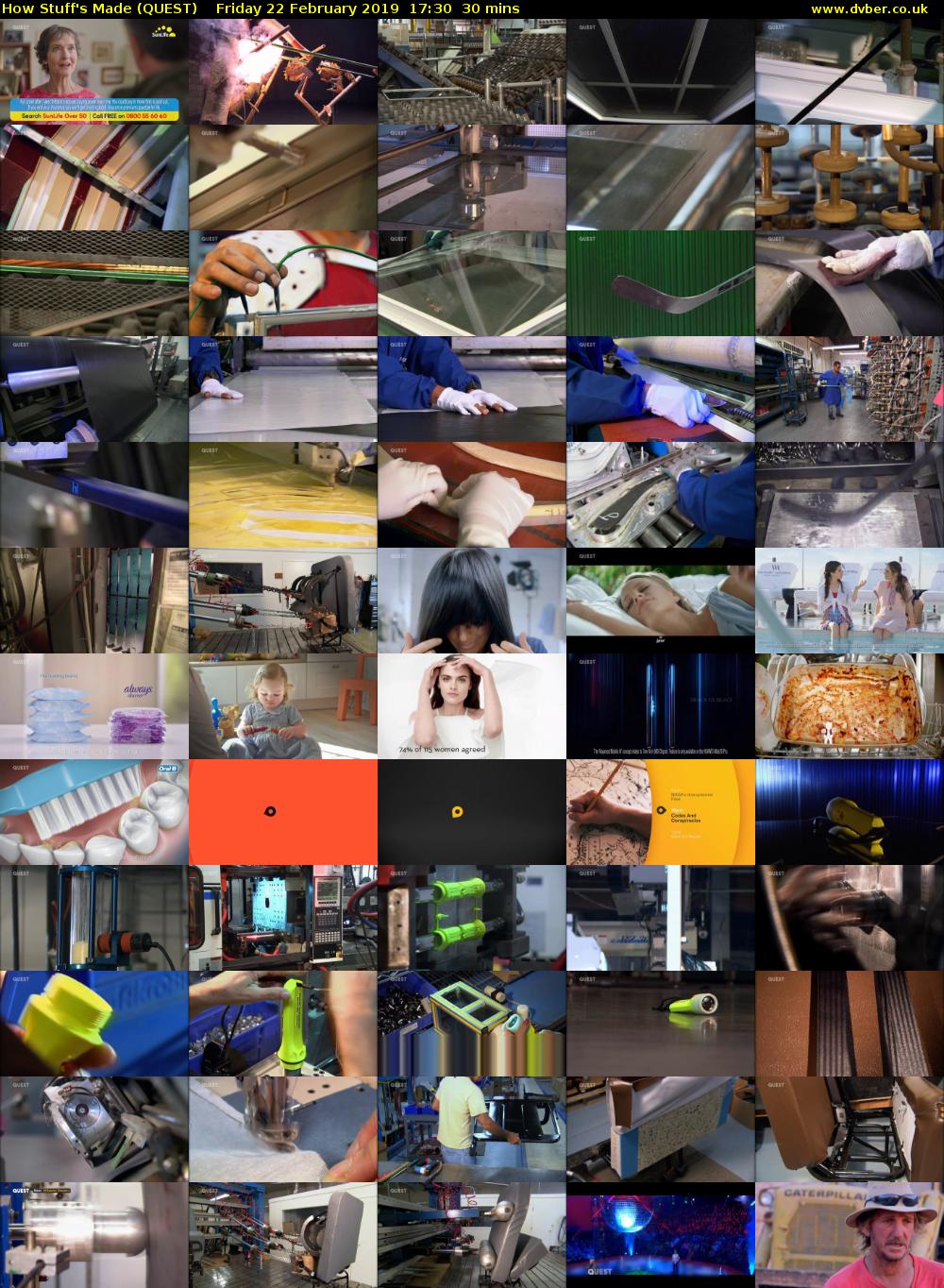 How Stuff's Made (QUEST) Friday 22 February 2019 17:30 - 18:00