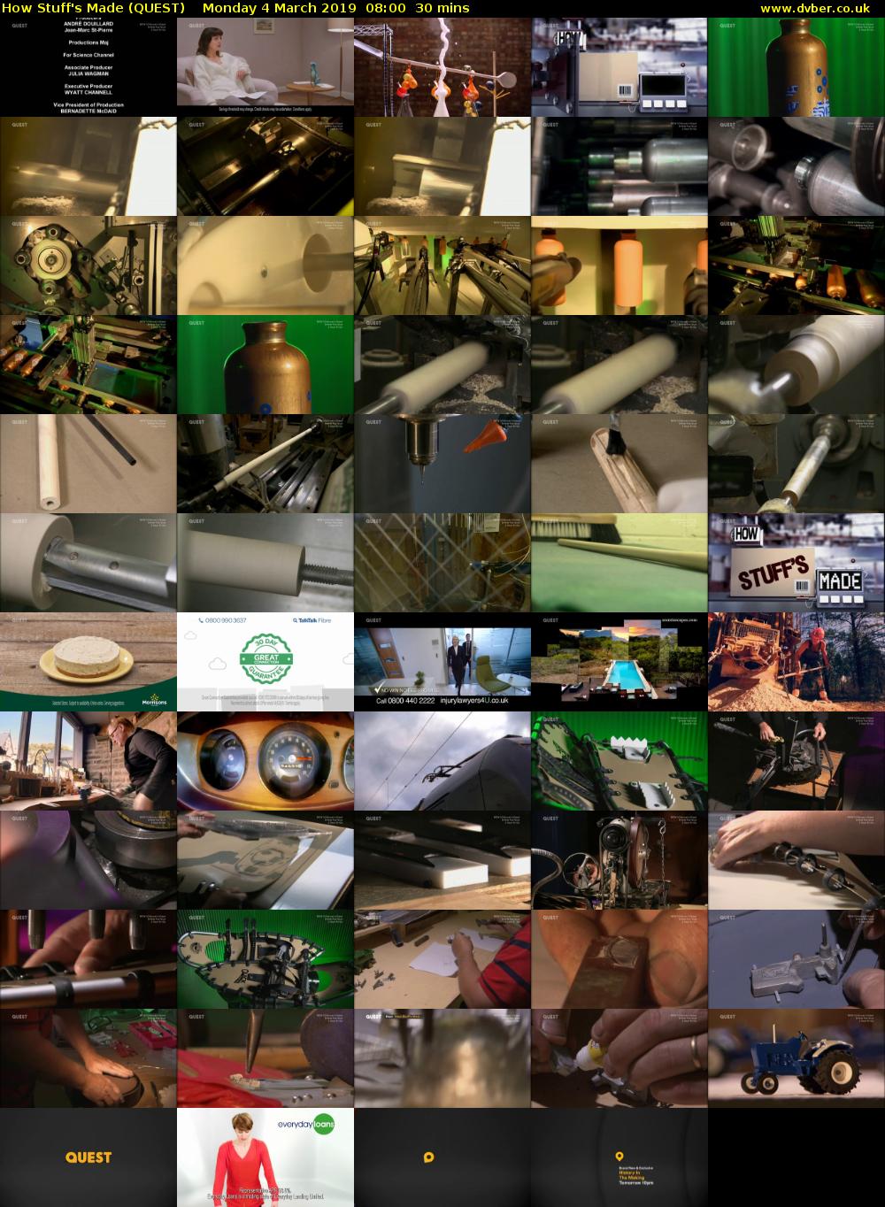 How Stuff's Made (QUEST) Monday 4 March 2019 08:00 - 08:30