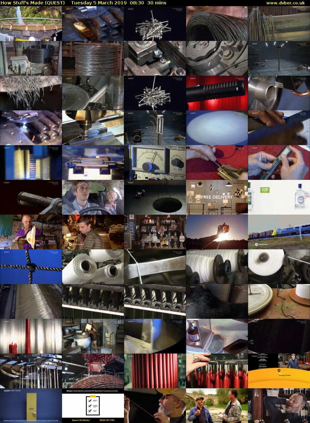 How Stuff's Made (QUEST) Tuesday 5 March 2019 08:30 - 09:00