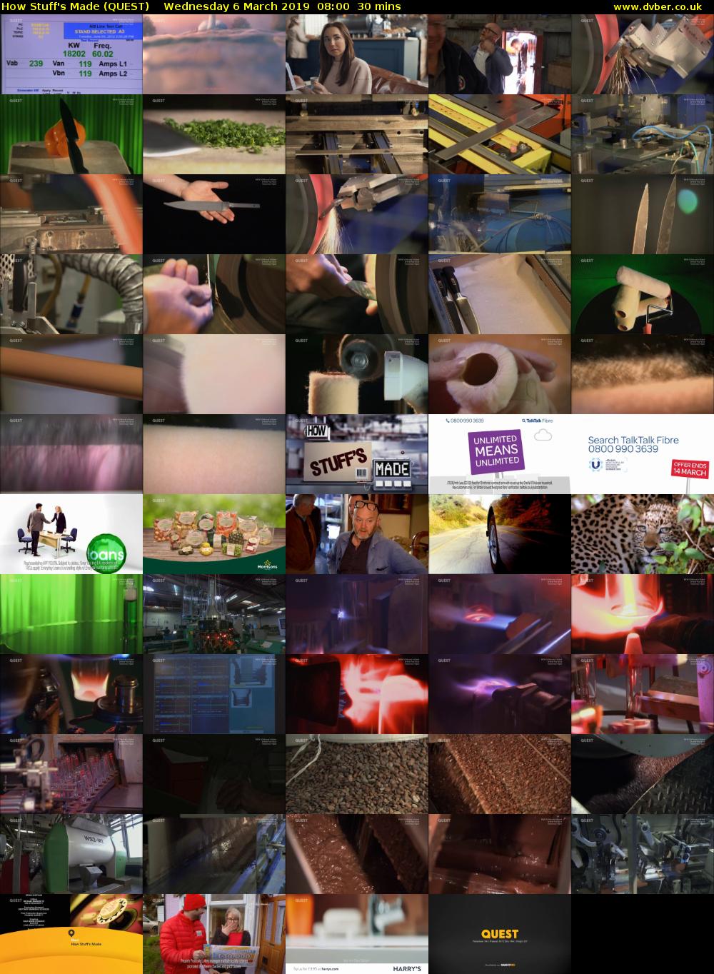 How Stuff's Made (QUEST) Wednesday 6 March 2019 08:00 - 08:30