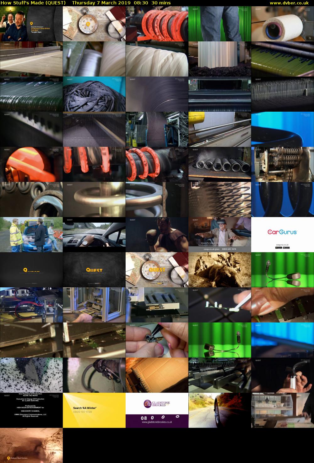 How Stuff's Made (QUEST) Thursday 7 March 2019 08:30 - 09:00