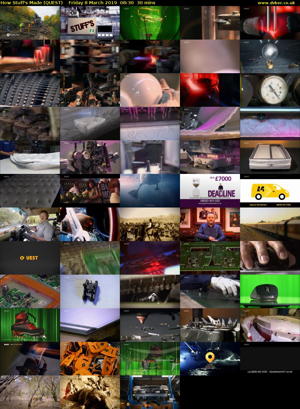 How Stuff's Made (QUEST) Friday 8 March 2019 08:30 - 09:00