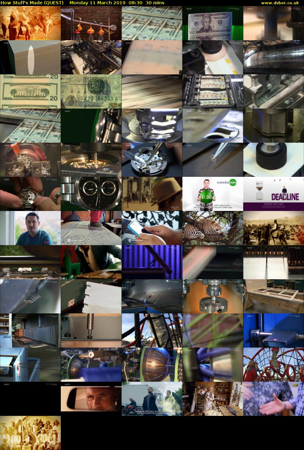 How Stuff's Made (QUEST) Monday 11 March 2019 08:30 - 09:00