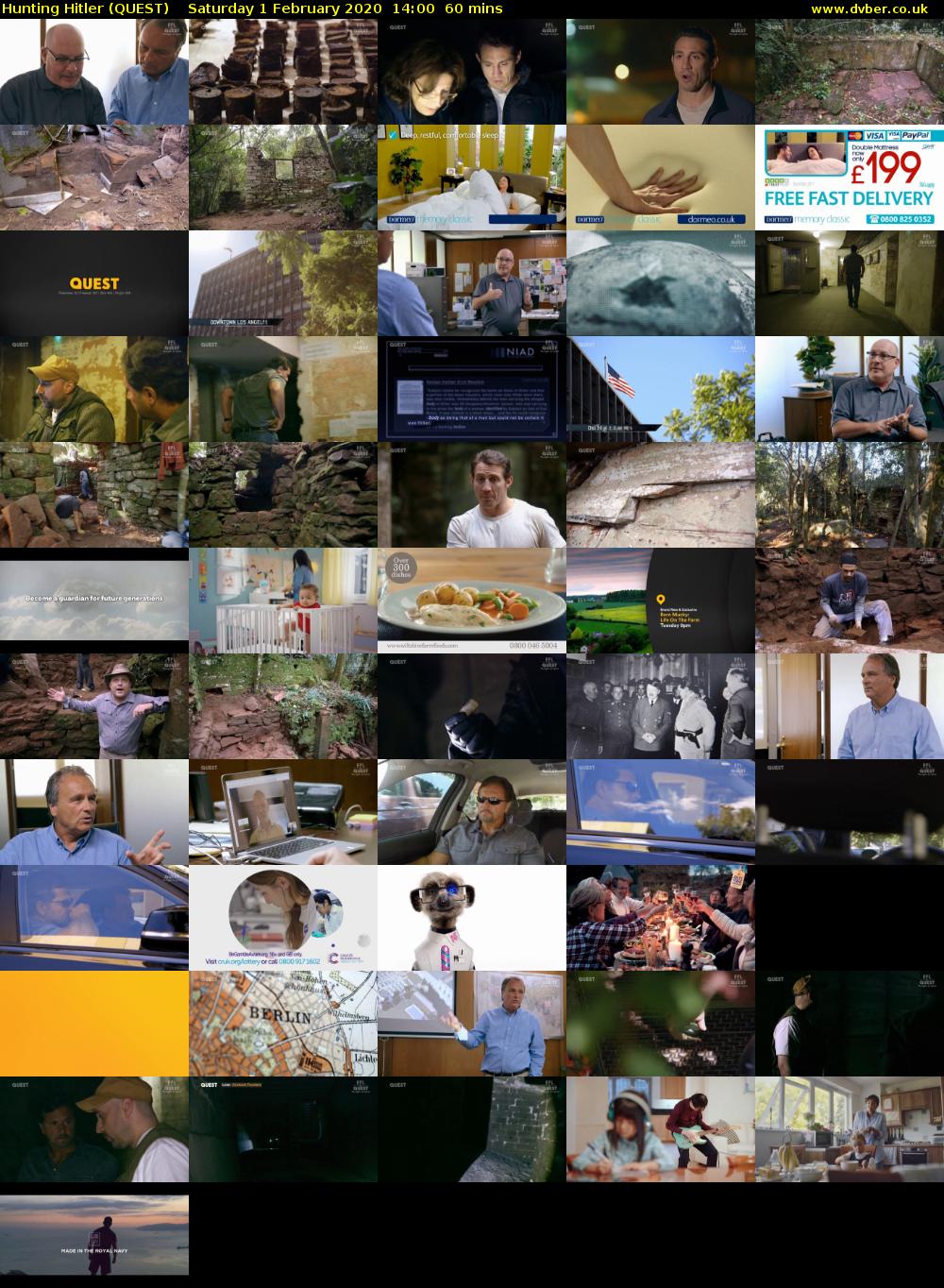 Hunting Hitler (QUEST) Saturday 1 February 2020 14:00 - 15:00