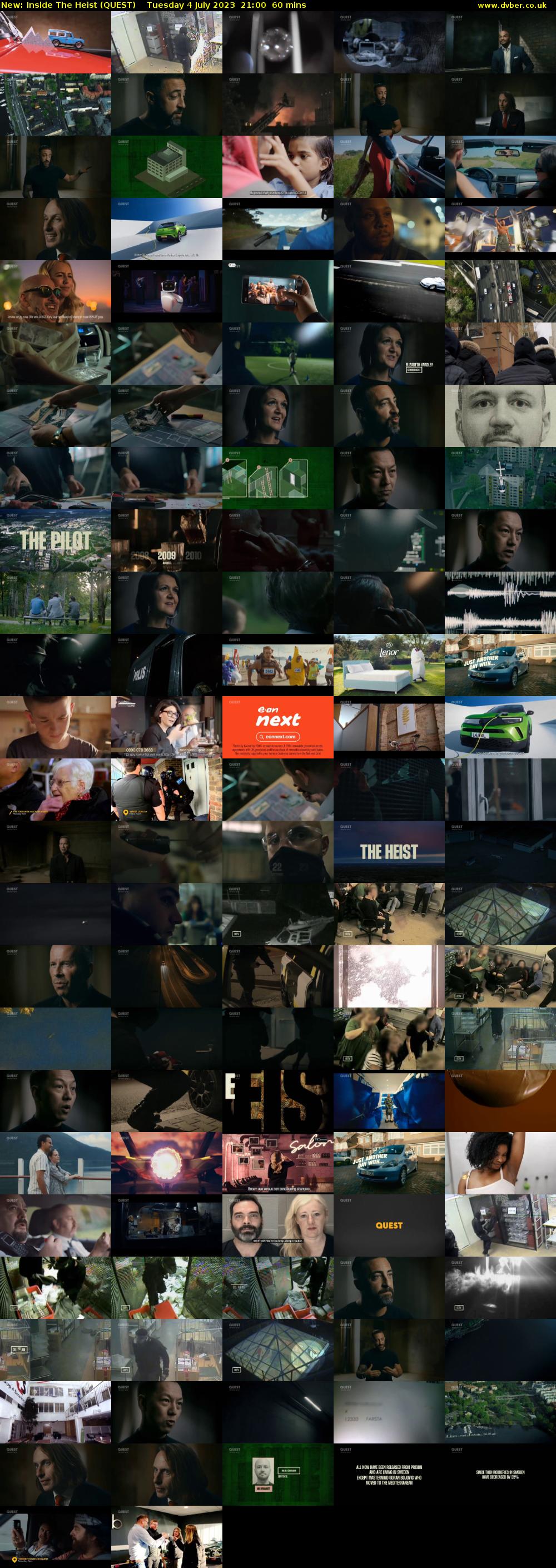 Inside The Heist (QUEST) Tuesday 4 July 2023 21:00 - 22:00