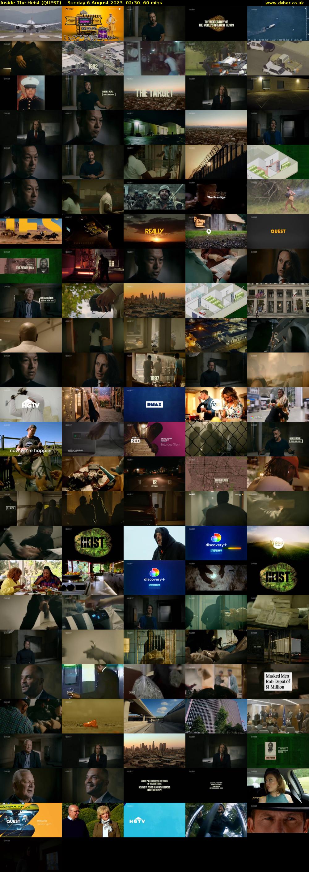 Inside The Heist (QUEST) Sunday 6 August 2023 02:30 - 03:30