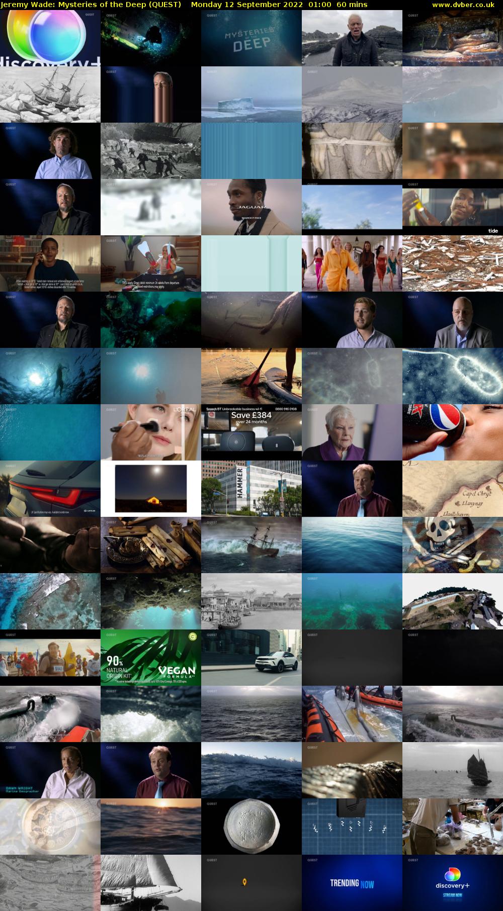 Jeremy Wade: Mysteries of the Deep (QUEST) Monday 12 September 2022 01:00 - 02:00