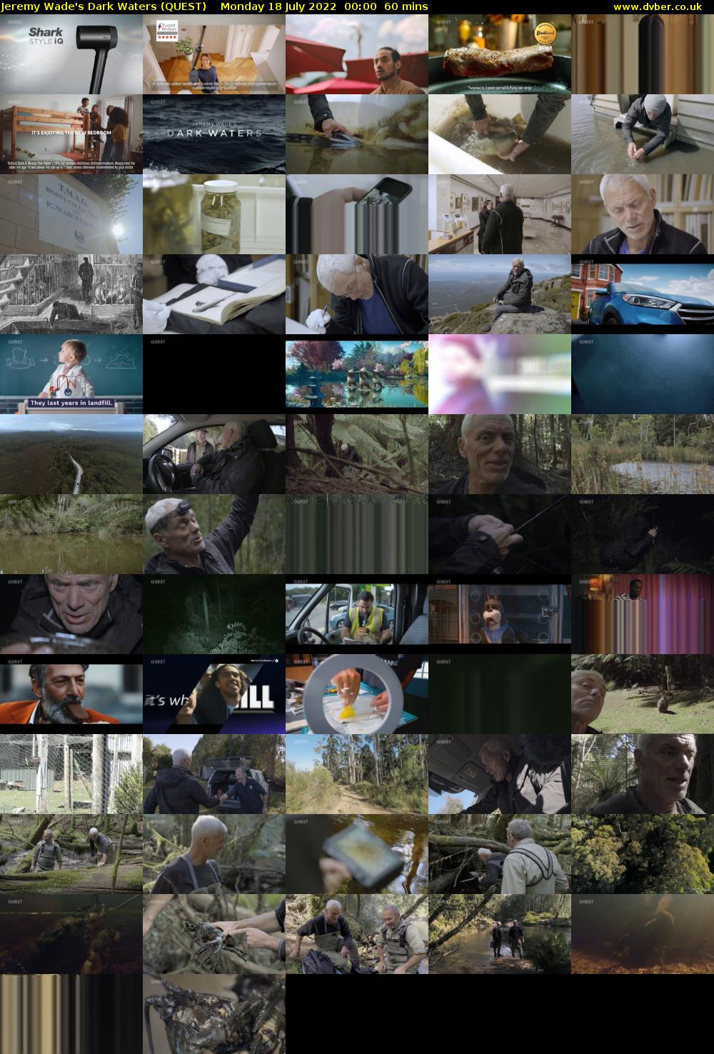Jeremy Wade's Dark Waters (QUEST) Monday 18 July 2022 00:00 - 01:00