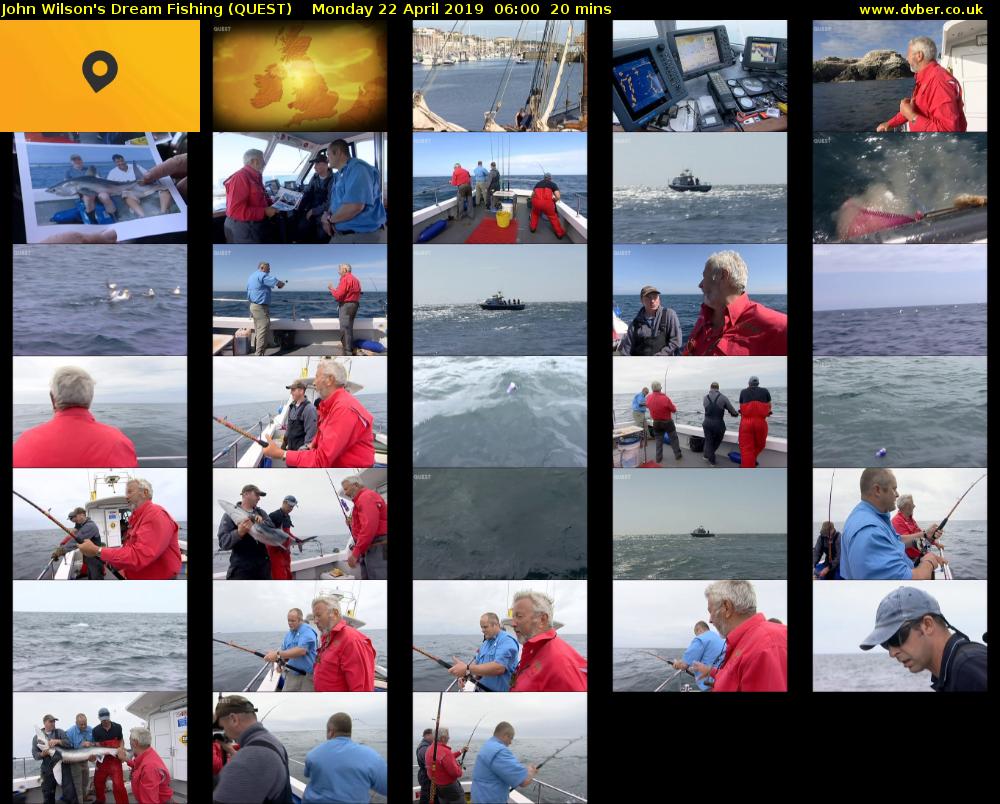 John Wilson's Dream Fishing (QUEST) Monday 22 April 2019 06:00 - 06:20