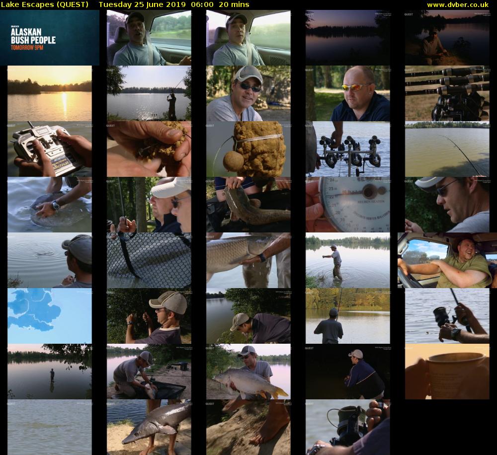 Lake Escapes (QUEST) Tuesday 25 June 2019 06:00 - 06:20