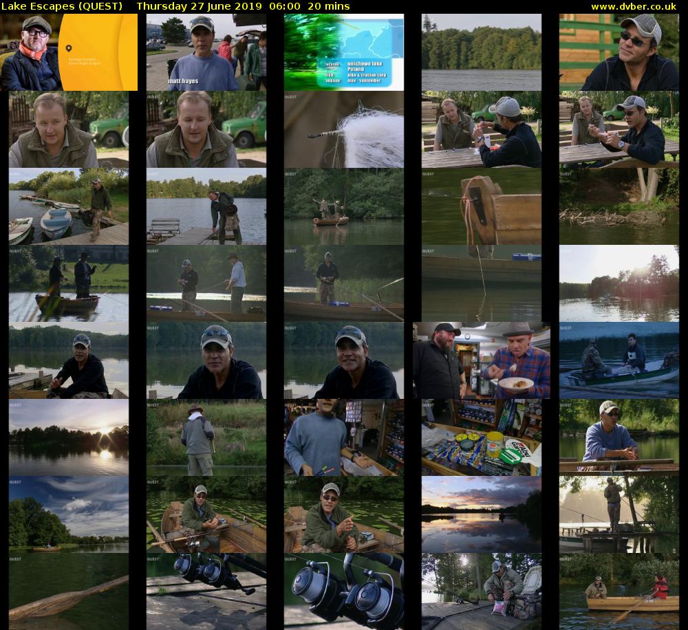 Lake Escapes (QUEST) Thursday 27 June 2019 06:00 - 06:20