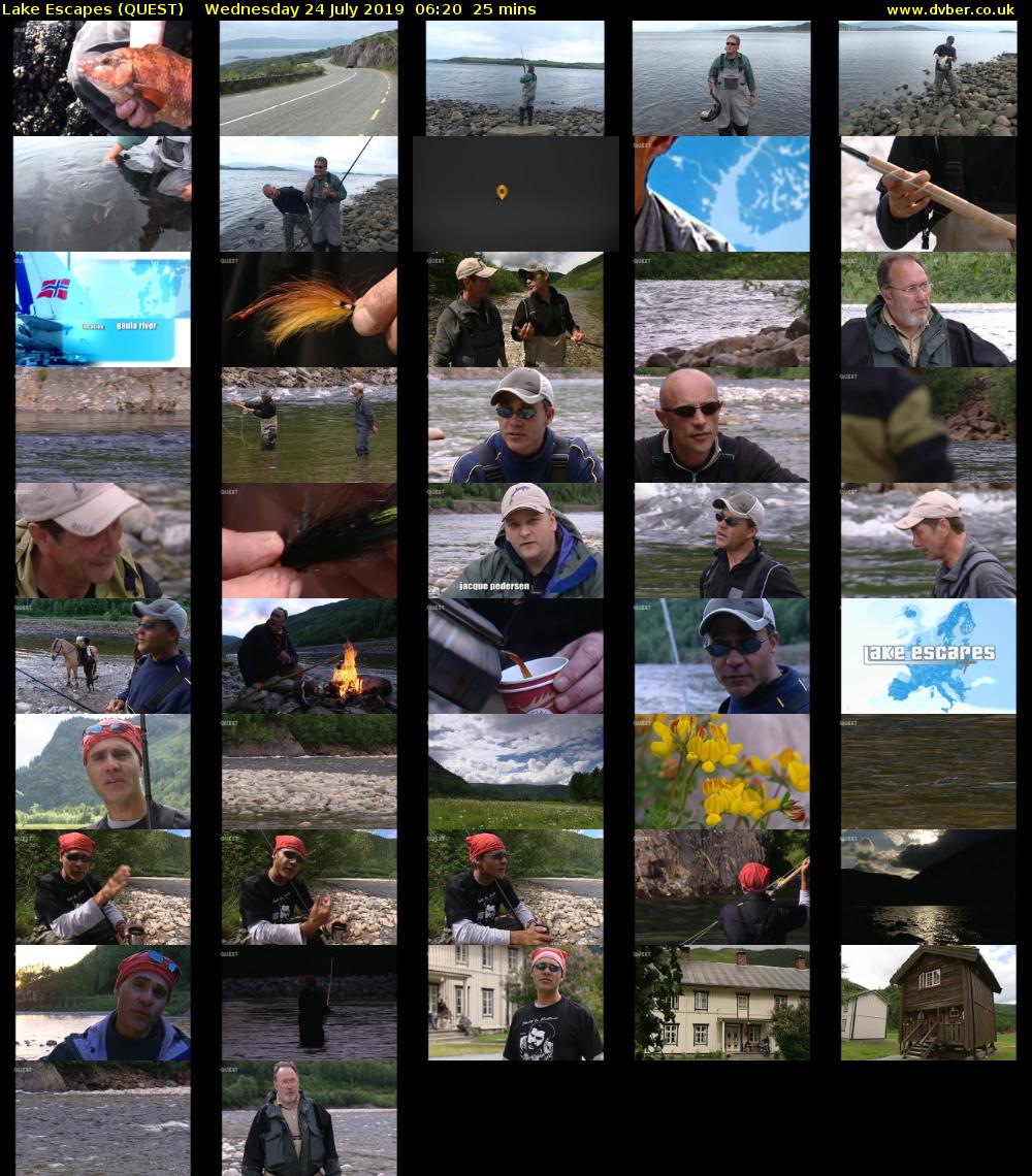 Lake Escapes (QUEST) Wednesday 24 July 2019 06:20 - 06:45