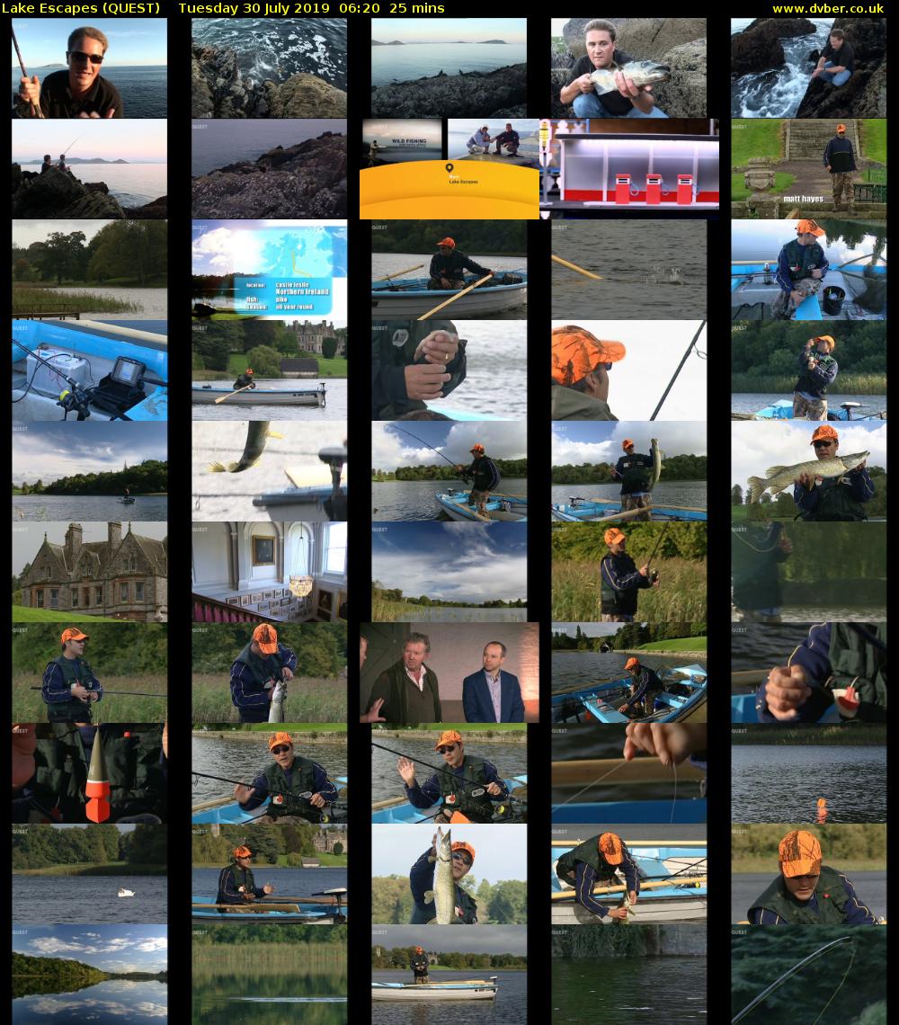 Lake Escapes (QUEST) Tuesday 30 July 2019 06:20 - 06:45