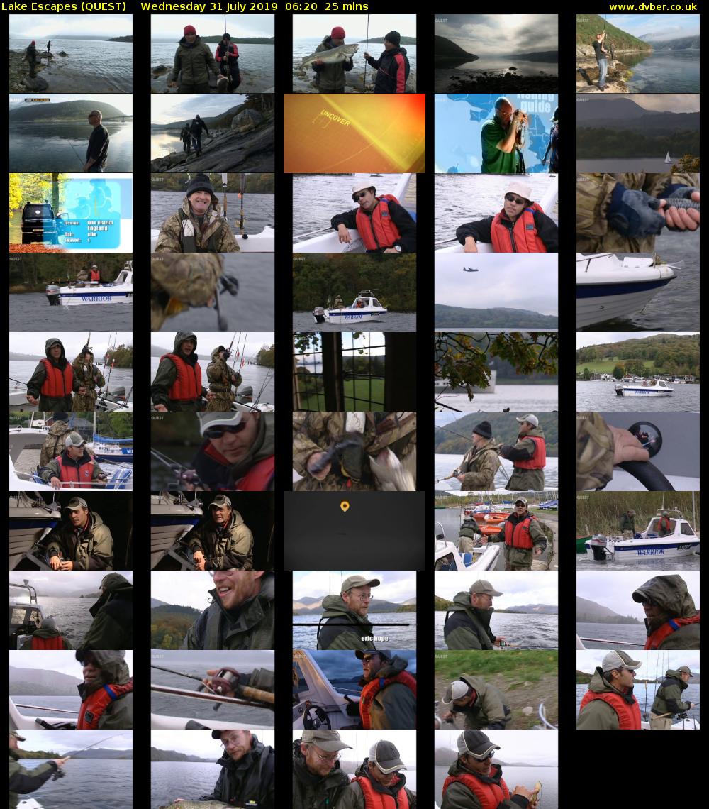 Lake Escapes (QUEST) Wednesday 31 July 2019 06:20 - 06:45