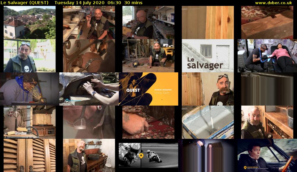 Le Salvager (QUEST) Tuesday 14 July 2020 06:30 - 07:00