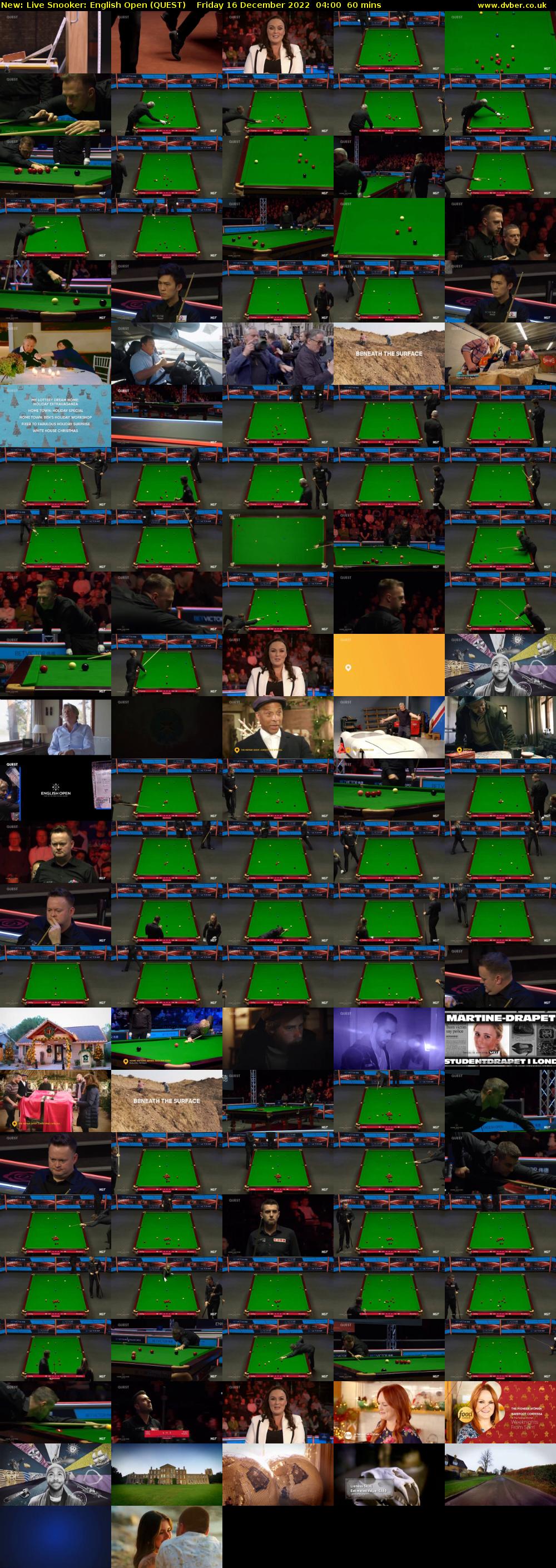 Live Snooker: English Open (QUEST) Friday 16 December 2022 04:00 - 05:00