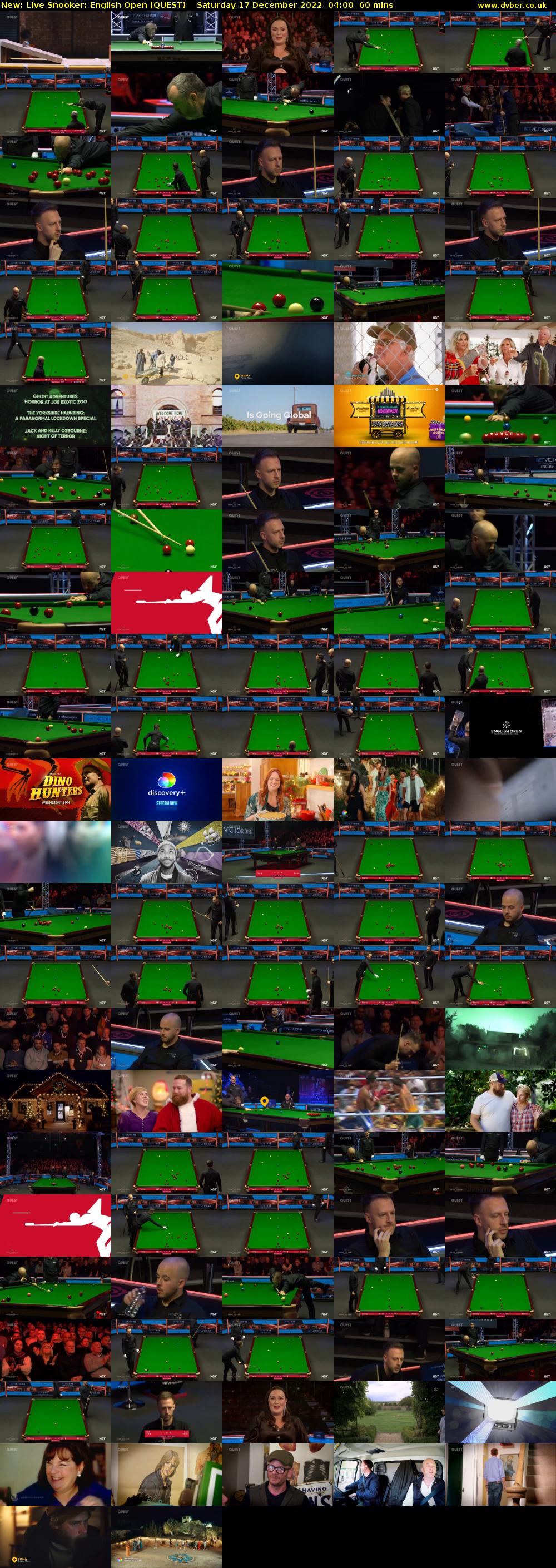 Live Snooker: English Open (QUEST) Saturday 17 December 2022 04:00 - 05:00