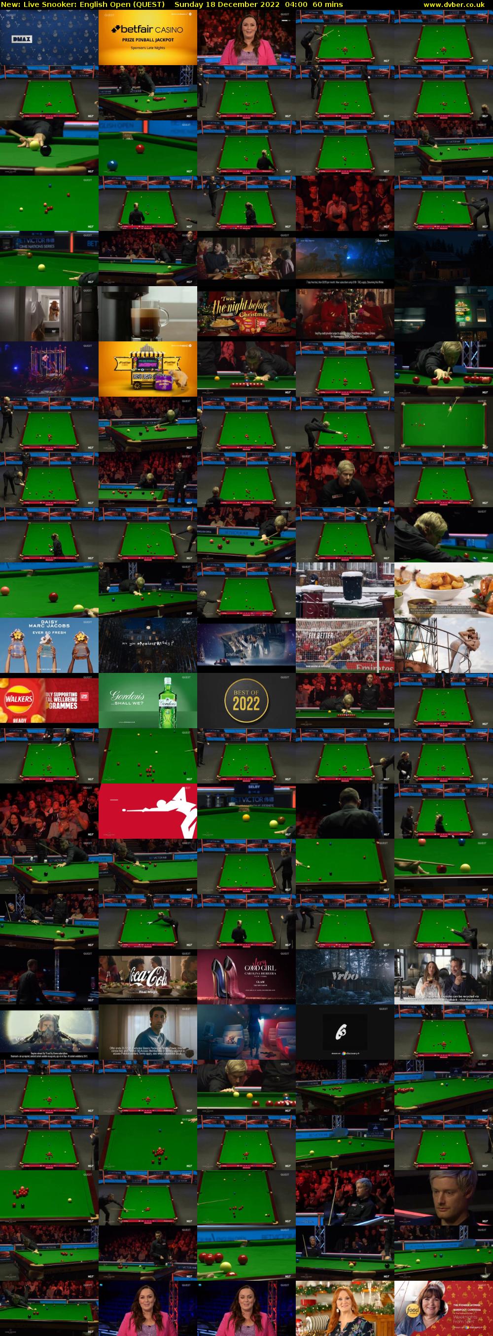 Live Snooker: English Open (QUEST) Sunday 18 December 2022 04:00 - 05:00
