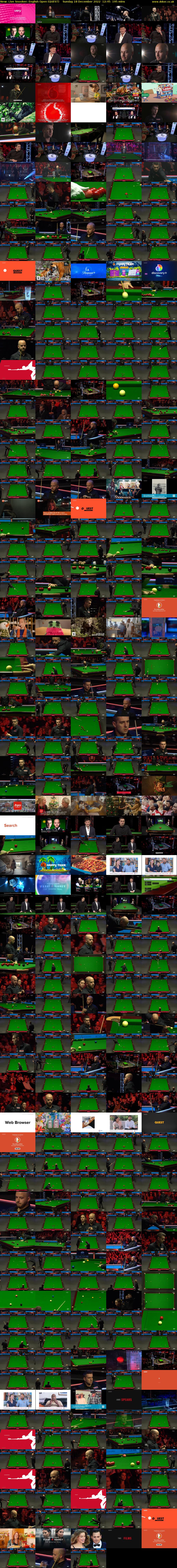 Live Snooker: English Open (QUEST) Sunday 18 December 2022 12:45 - 16:00