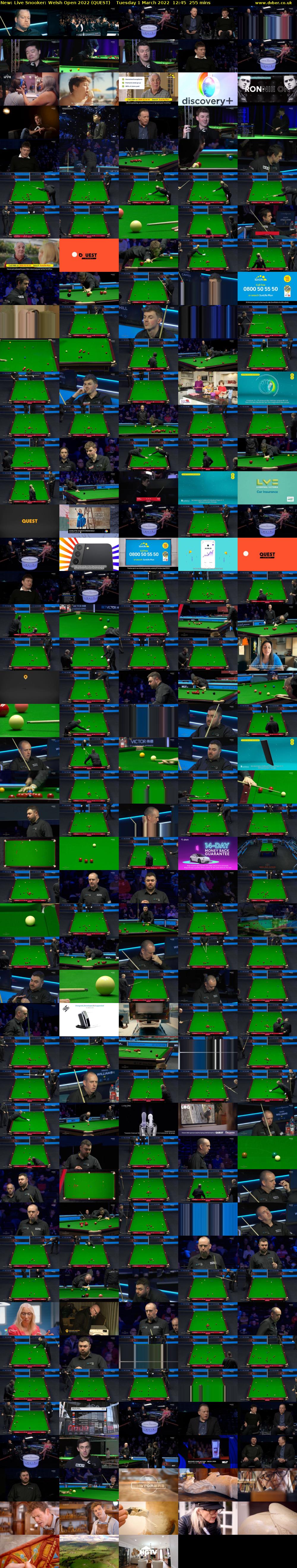 Live Snooker: Welsh Open 2022 (QUEST) Tuesday 1 March 2022 12:45 - 17:00