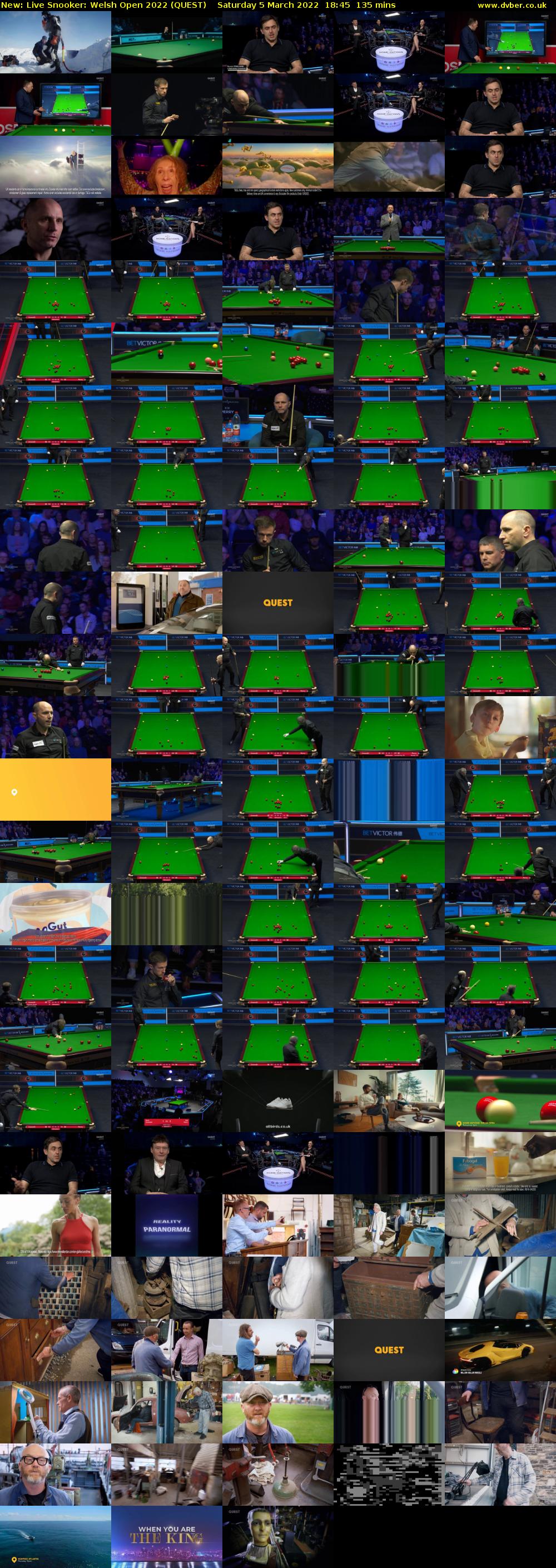 Live Snooker: Welsh Open 2022 (QUEST) Saturday 5 March 2022 18:45 - 21:00