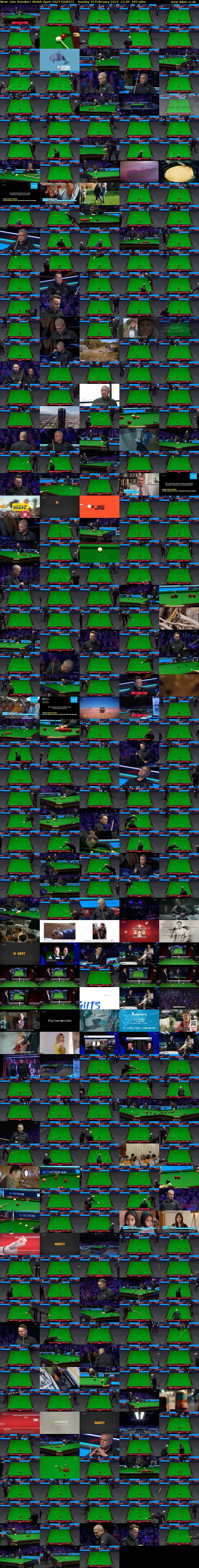 Live Snooker: Welsh Open 2023 (QUEST) Sunday 19 February 2023 12:45 - 16:00