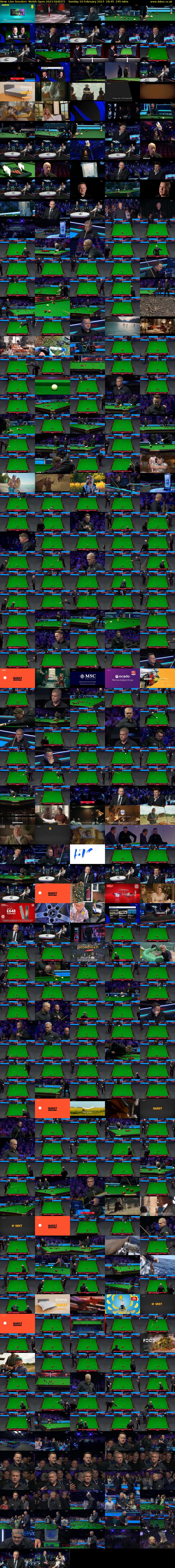 Live Snooker: Welsh Open 2023 (QUEST) Sunday 19 February 2023 18:45 - 22:00
