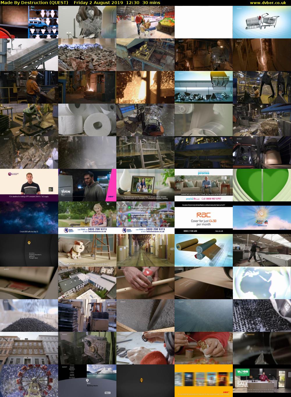 Made By Destruction (QUEST) Friday 2 August 2019 12:30 - 13:00