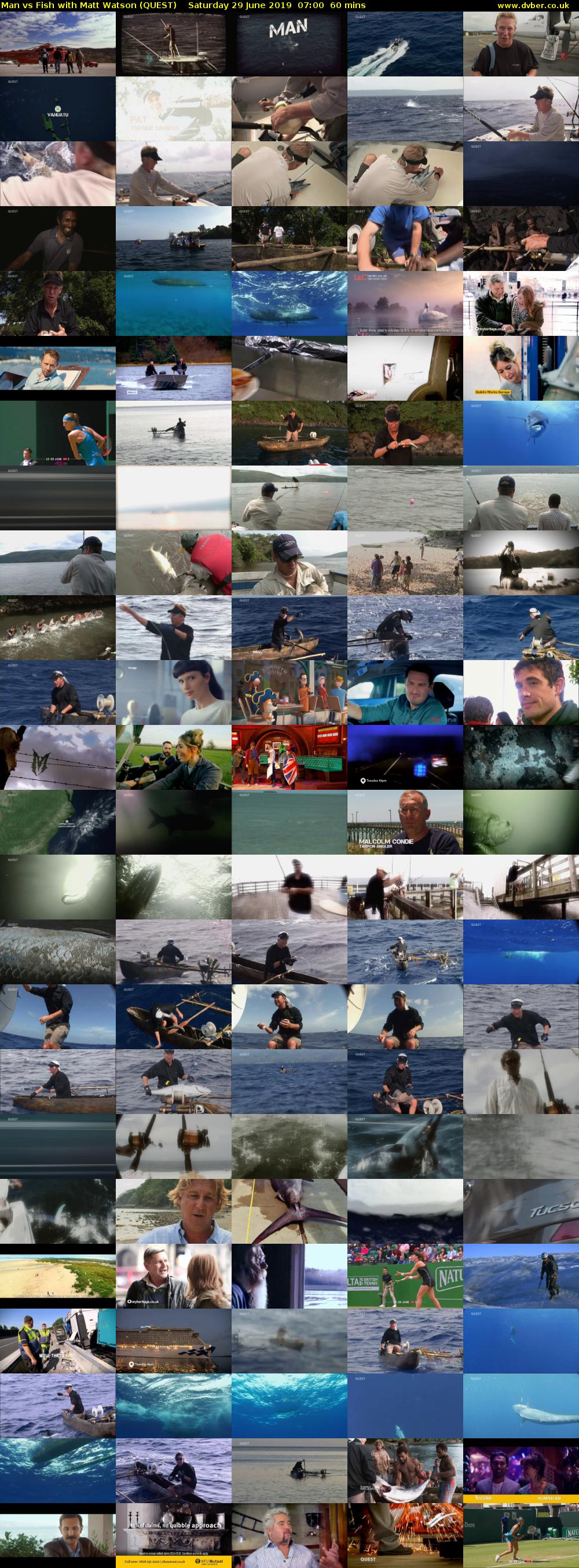 Man vs Fish with Matt Watson (QUEST) Saturday 29 June 2019 07:00 - 08:00