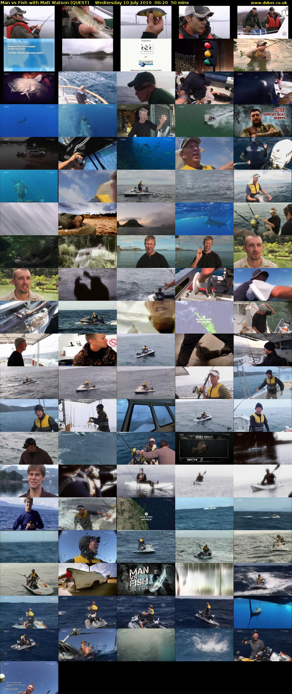 Man vs Fish with Matt Watson (QUEST) Wednesday 10 July 2019 06:20 - 07:10