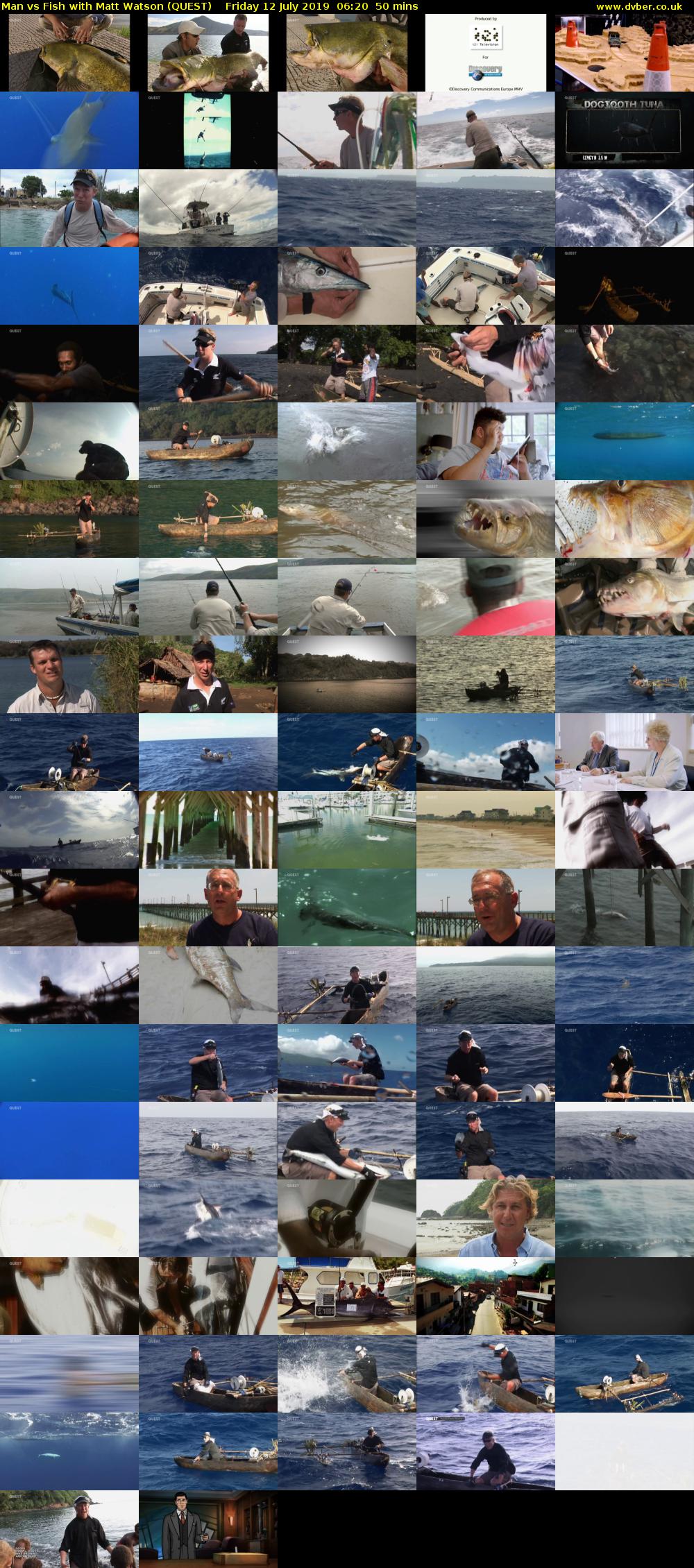 Man vs Fish with Matt Watson (QUEST) Friday 12 July 2019 06:20 - 07:10