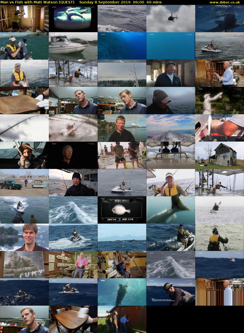 Man vs Fish with Matt Watson (QUEST) Sunday 8 September 2019 06:00 - 07:00