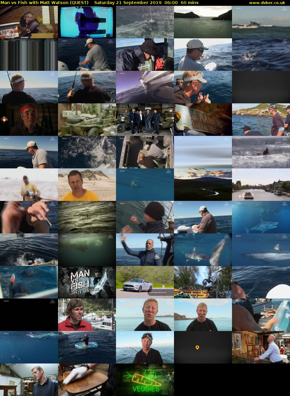 Man vs Fish with Matt Watson (QUEST) Saturday 21 September 2019 06:00 - 07:00