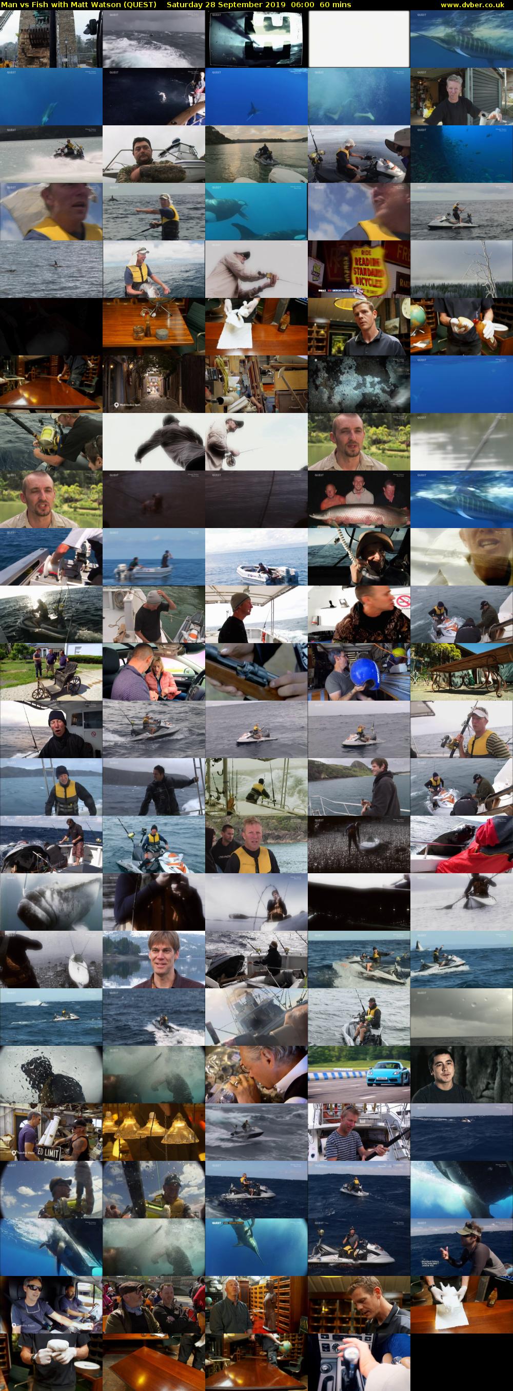 Man vs Fish with Matt Watson (QUEST) Saturday 28 September 2019 06:00 - 07:00