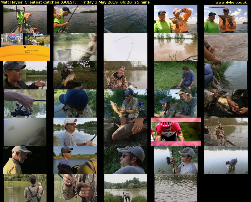 Matt Hayes' Greatest Catches (QUEST) Friday 3 May 2019 06:20 - 06:45