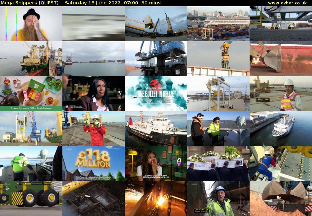 Mega Shippers (QUEST) Saturday 18 June 2022 07:00 - 08:00