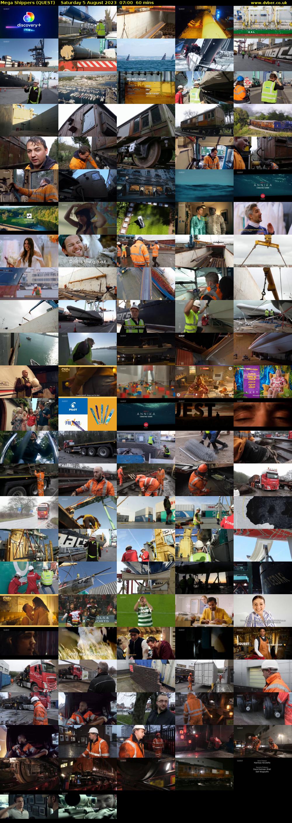 Mega Shippers (QUEST) Saturday 5 August 2023 07:00 - 08:00