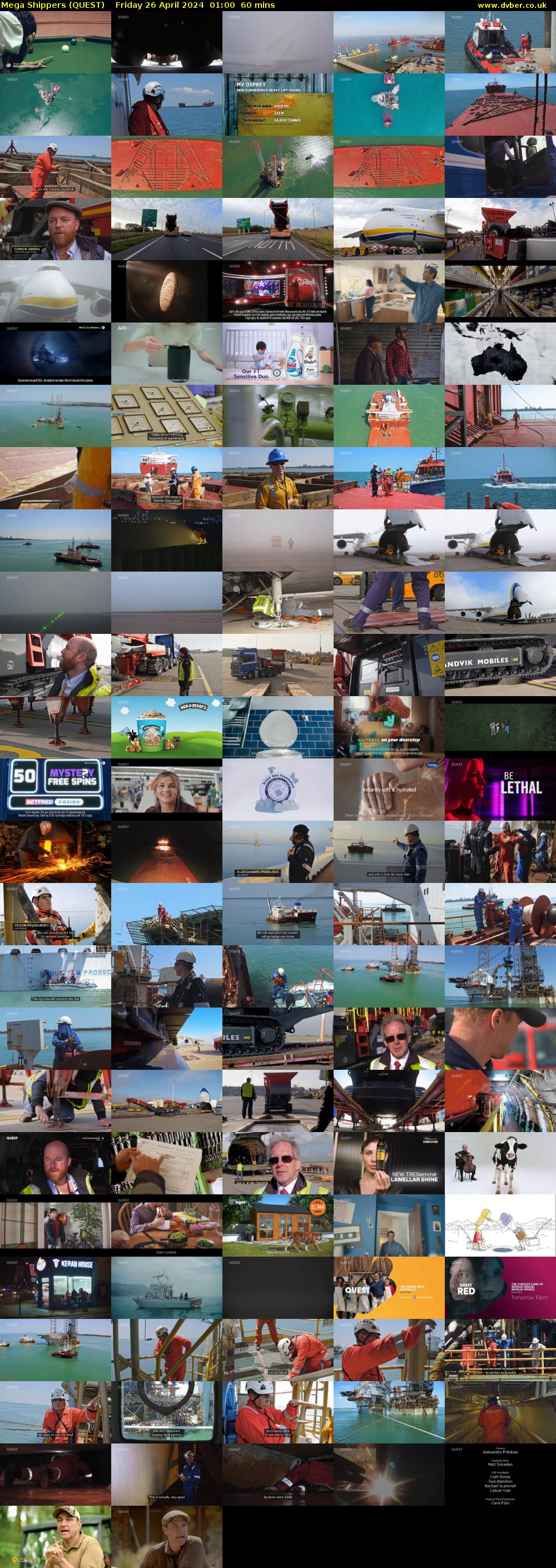 Mega Shippers (QUEST) Friday 26 April 2024 01:00 - 02:00