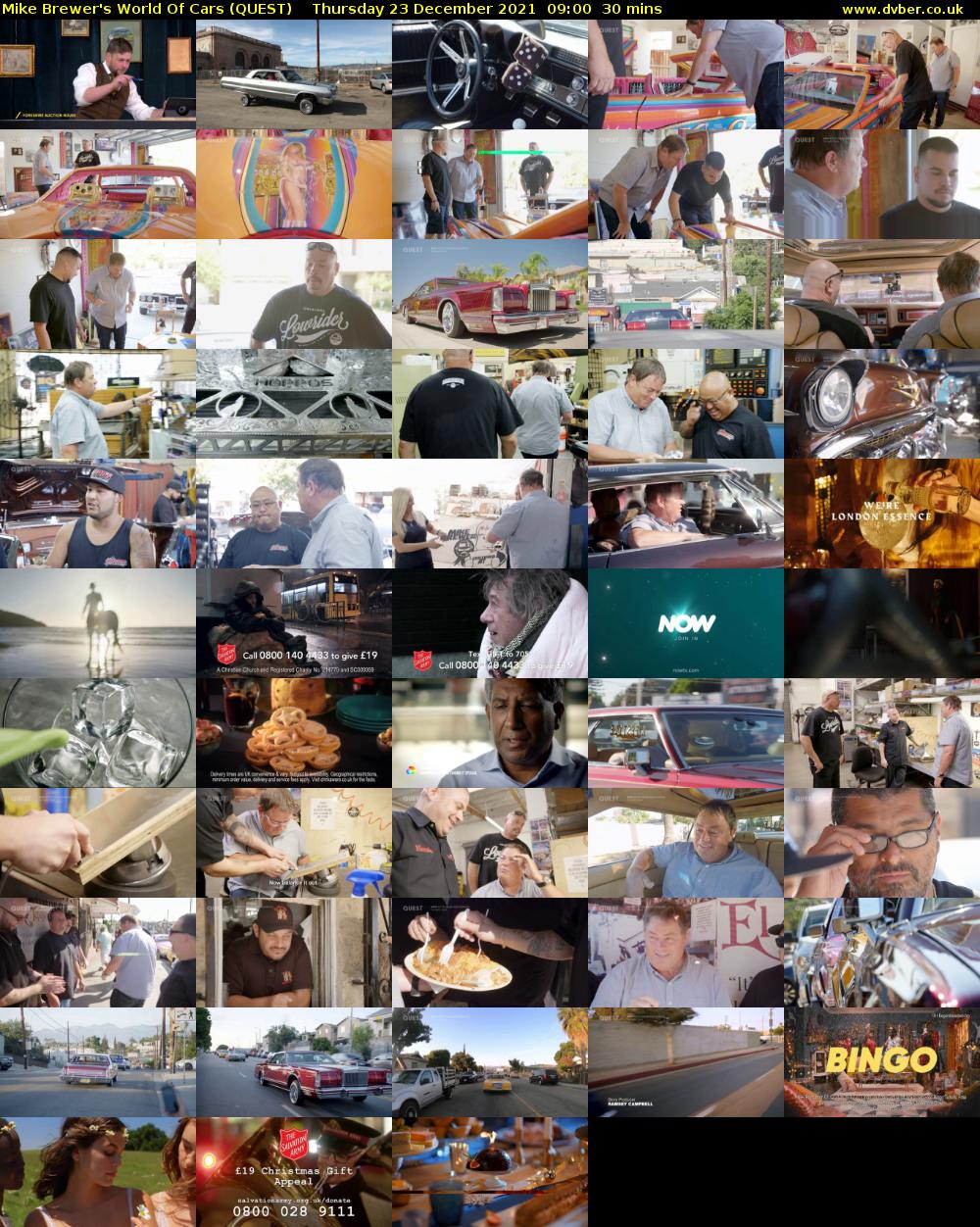 Mike Brewer's World Of Cars (QUEST) Thursday 23 December 2021 09:00 - 09:30