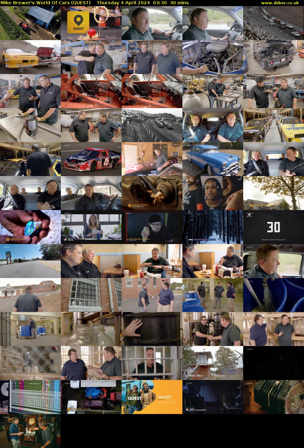 Mike Brewer's World Of Cars (QUEST) Thursday 4 April 2024 03:30 - 04:00